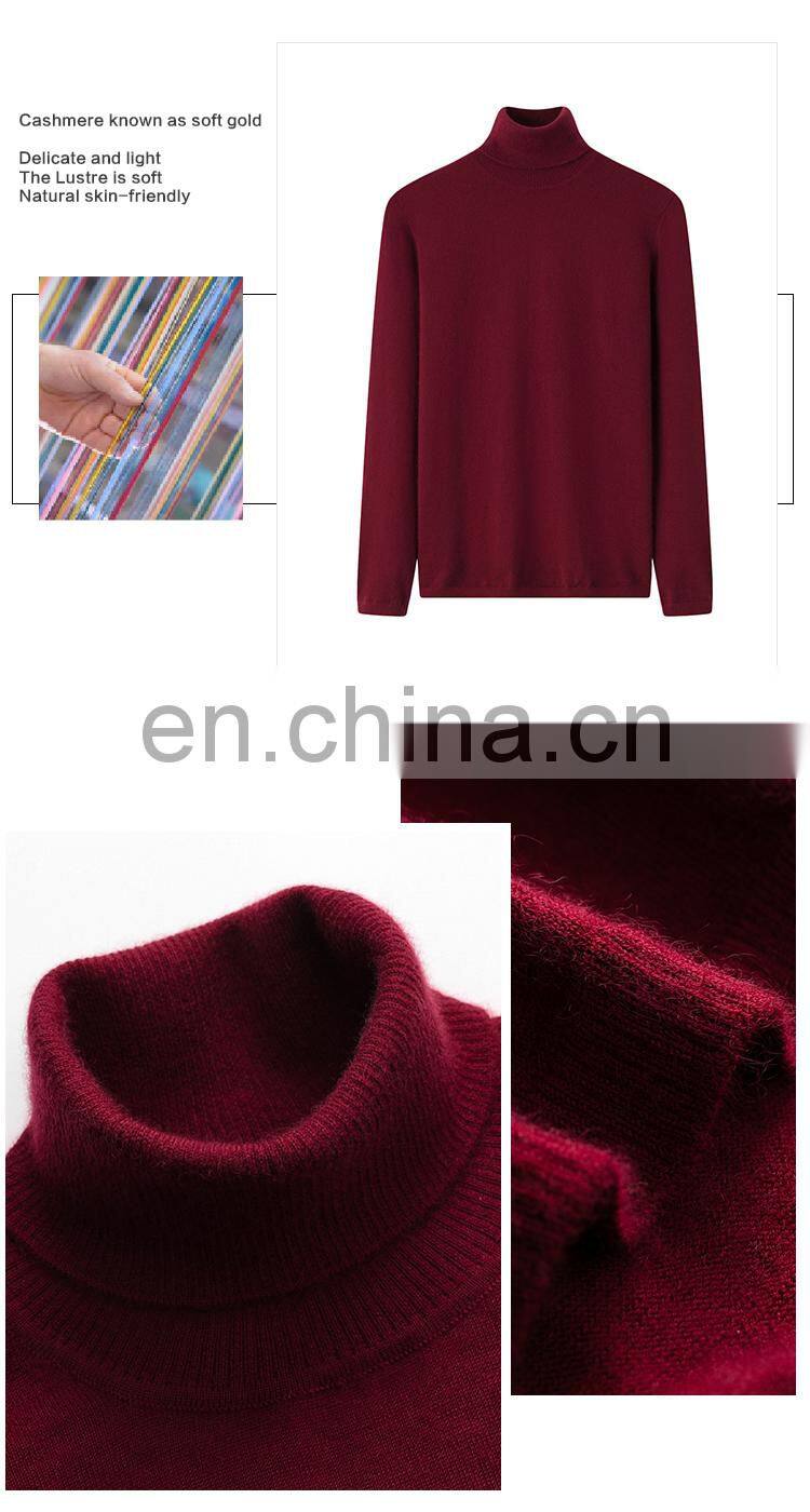 High Quality 100% Cashmere Women's Turtleneck Sweater Knitted Long Sleeves Pullover Formal Style Solid Winter Oem Service