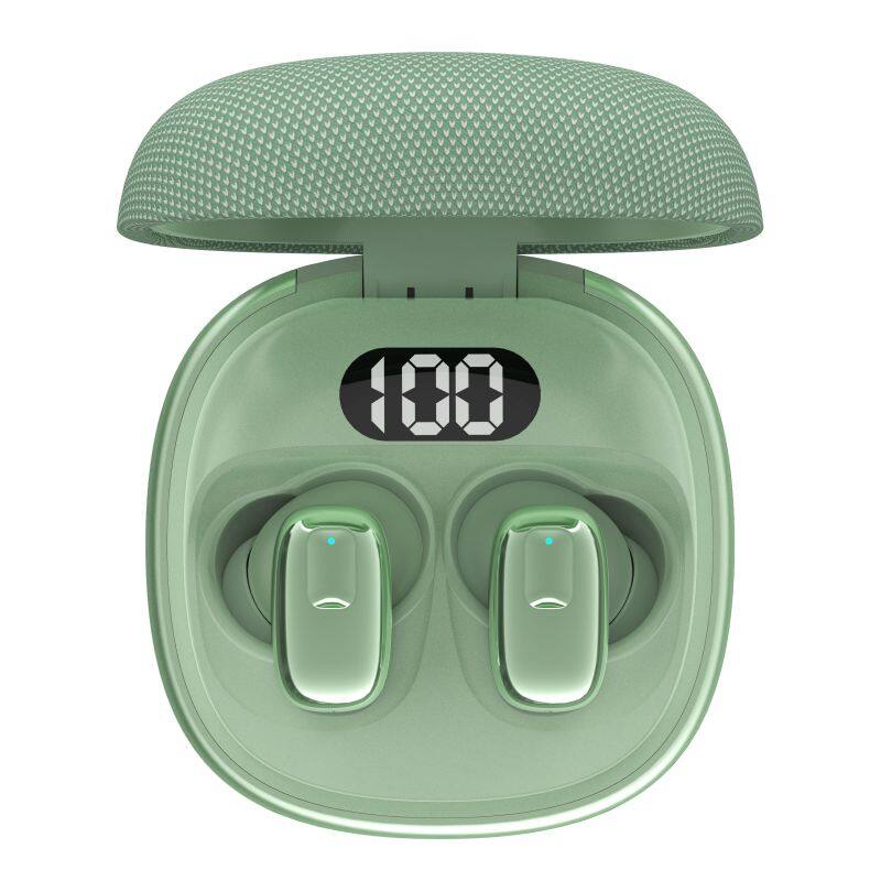 earphone colorful fabric wireless earphone TWS earbuds In-Ear Compact Headset Mini Wireless Headset with power display screen