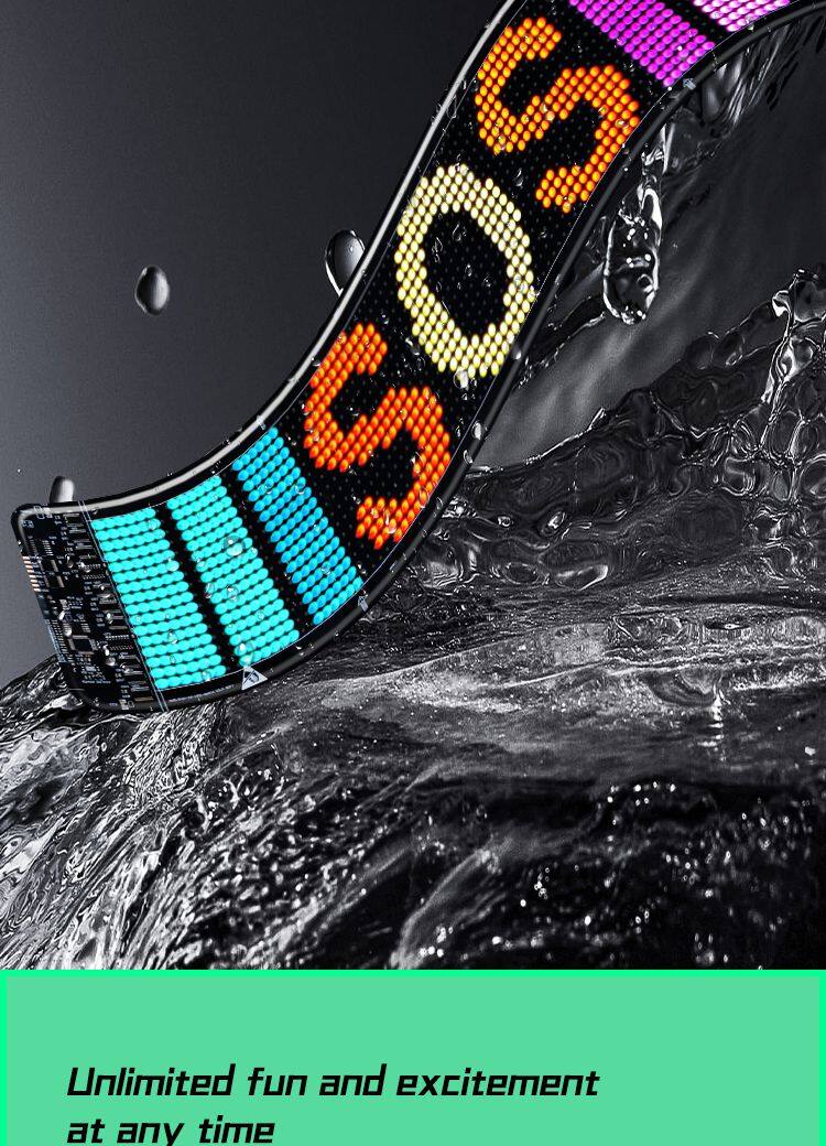 96*16 Car Windshield LED Screen Diy Indicator Light Devil Eyes App Control for Truck Animated Decorative Electronic