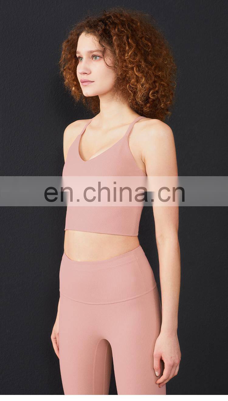 Hollow Out Sports Bra for Women Sexy Training Top for Yoga Suit Workout Fitness Wear