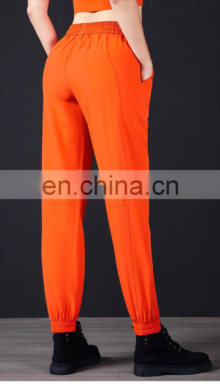 Workout Running Sport Wear Loose Leggings With Pockets Womens Joggers Pants