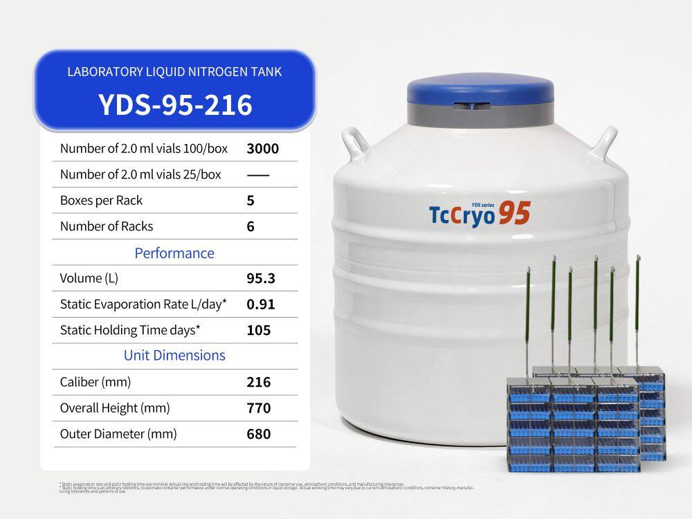 TcCryo 95L liquid nitrogen container