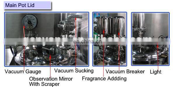 Dental cream vacuum emulsifying equipment / toothpaste homogenizer