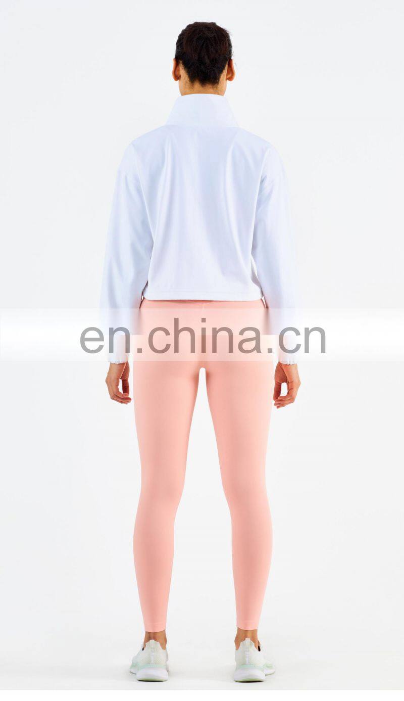 3PC Gym Fitness Sets Cool Girls Sports Jacket With Sports Bra Skin Friendly Leggings Custom Logo