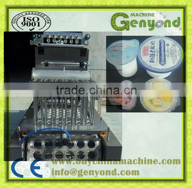 yoghourt cup filling and sealing machine