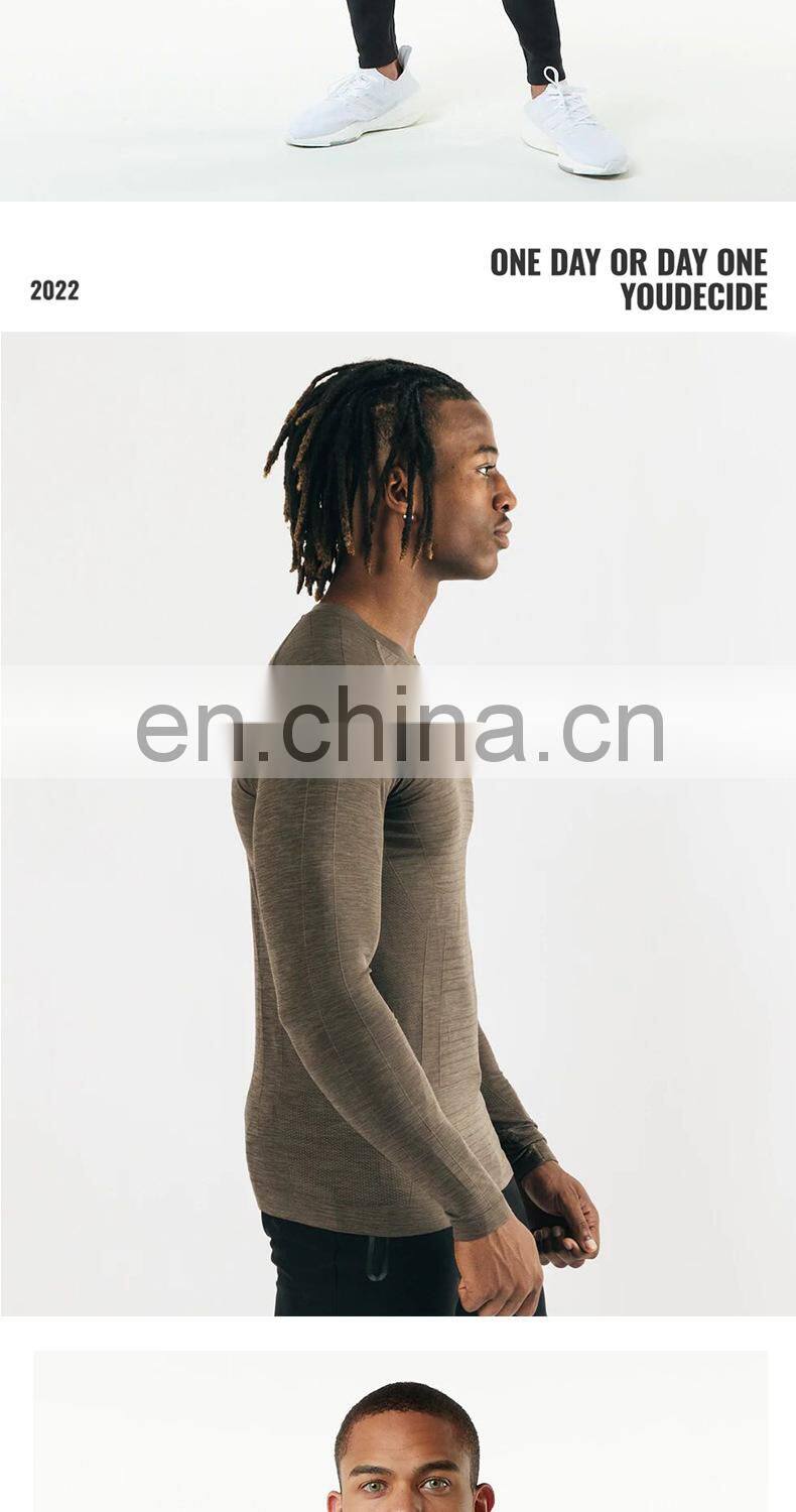 Factory Direct Supply Breathable Sport Long Sleeve Quick Dry T Shirts Gym Men'S Top