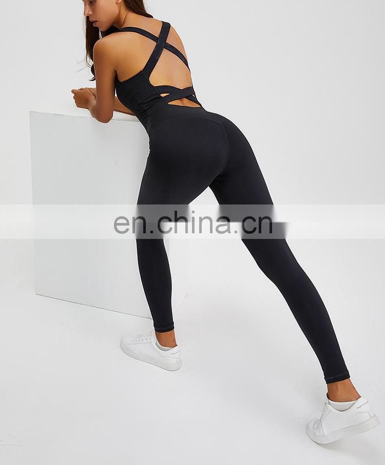 Women One Piece Yoga Jumpsuit Custom Activwear Backless Yoga Fitness Body Suit