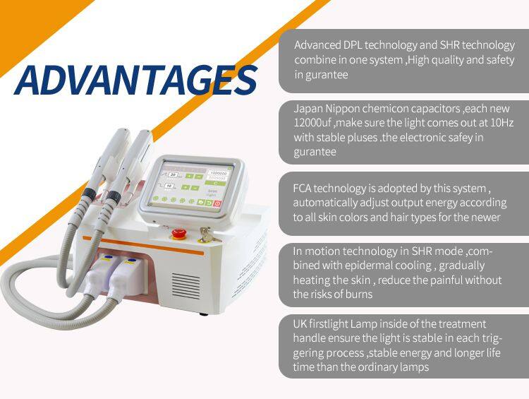 Portable DPL Optical Skin Beautification Skin Rejuvenation BBL Pigmentation 480nm Dpl Freckles Age Spots Removal