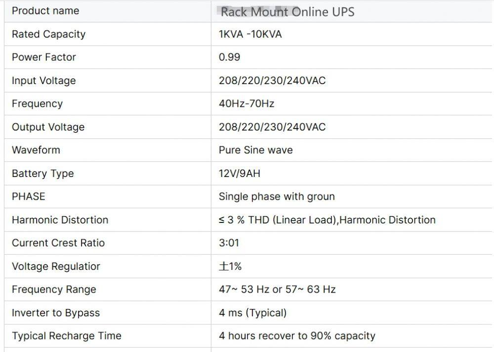 机架式UPS参数英文2