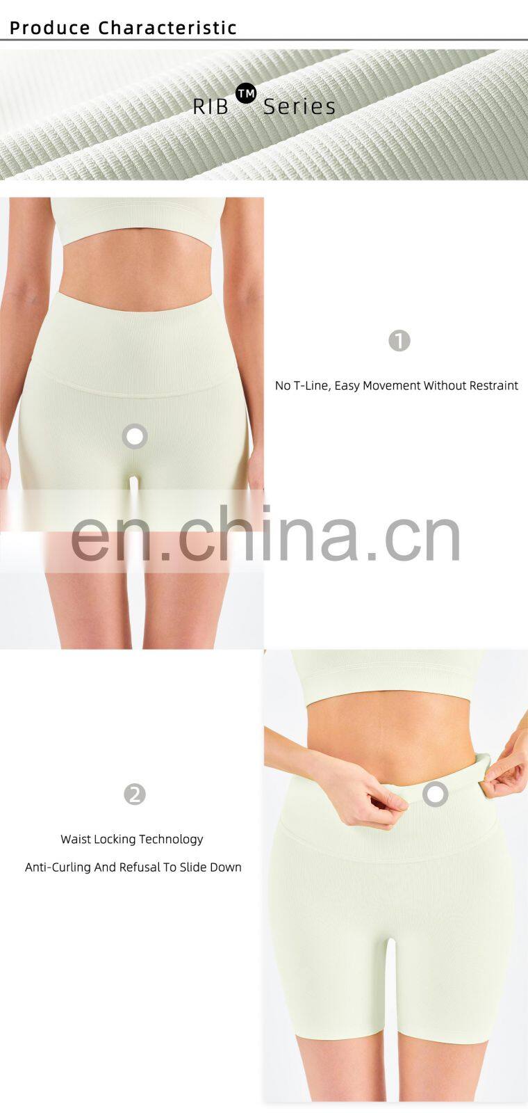 2022 Ribbed Biker Running Shorts For Women Gym Fitness Yoga Wear Without T Line