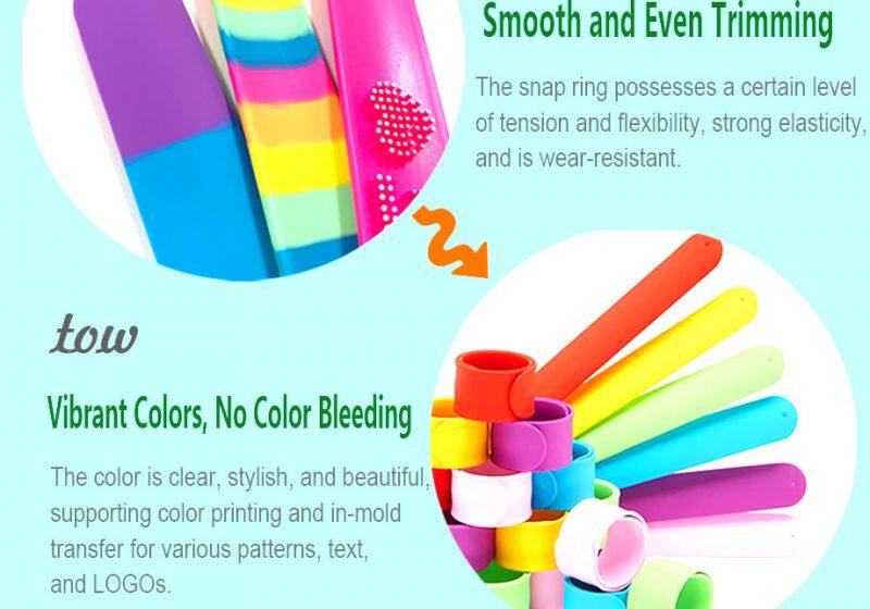 2024 Wholesale Fast Shipping Customized Christmas Digital Printed Silicone Snap Slap Wristband