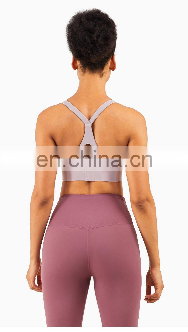 2022 Hot Sale Plus Size Women Hallow Out Back Sexy Sports Bra Custom Top Fitness