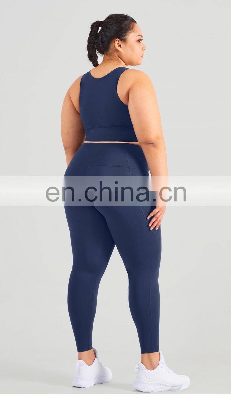 Custom High Impact Workout Plus Size Yoga Bra Shockproof Supportive Women Tank Top