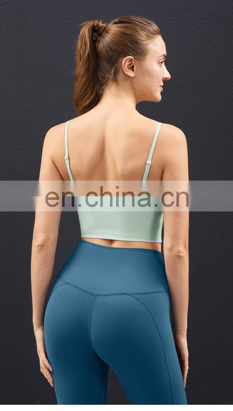 New Arrival Custom Gym Fitness Adjustable Sports Bra High Elastic Girls Tank Top