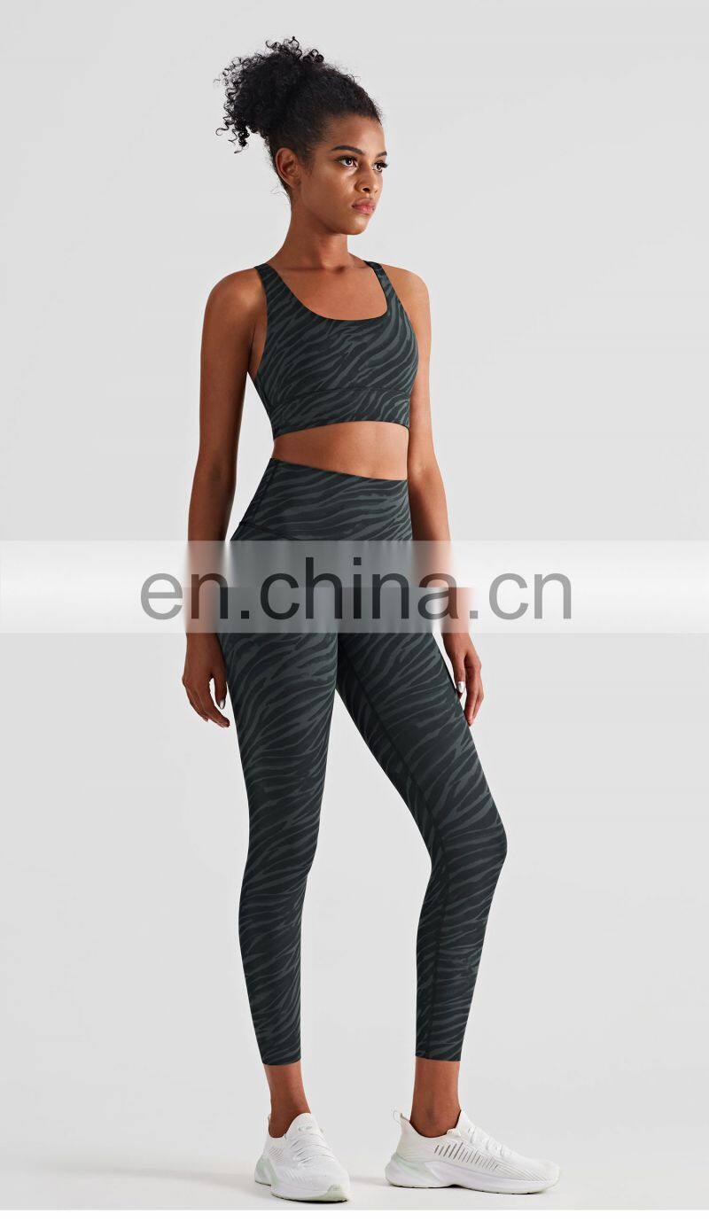 New High Waist Leggings Yoga Wear Sexy Women's Tie Dye Running Plus Size Leggings Zebra