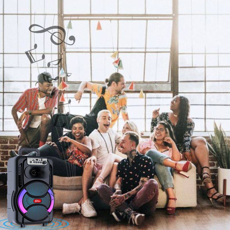 ZQS8166 best 2400MAH battery capacity 20W power 8 inch OEM with MIC bluetooth speaker for outdoor