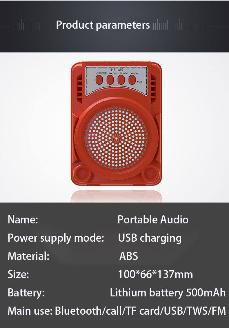 OEM Multi Functional Small Portable Speaker FM TF TWS USB Music Audio Player