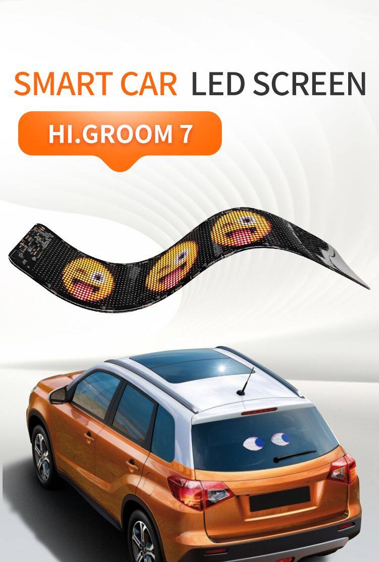 Super Bright Led Screen Led Scrolling Display Screen Sticker APP Programmable Soft Led Displays Flexible Led Screen for Car