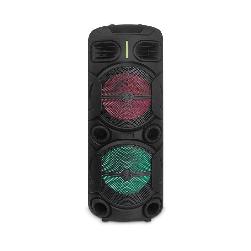 ZQS10208 super power 80W wireless 12-inch*2  bass sound customized party speaker with colorful lights