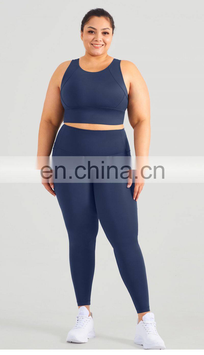 Custom High Impact Workout Plus Size Yoga Bra Shockproof Supportive Women Tank Top