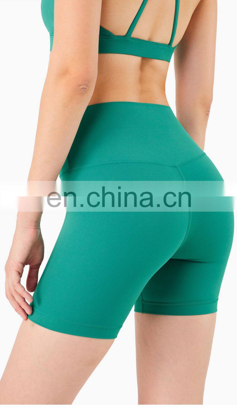 Custom Fitness Summer Gym Yoga Short Leggings Women High Waist Cycling Biker Short