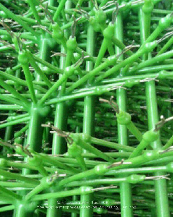 Thermoplastic Polyethylene Powder Coating for Electroplating Racks Jigs green color