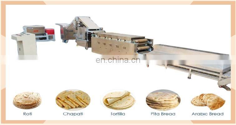 Factory pita bread production line Lebanon Lebanese bread forming pressing baking machine roti bread processing line for sale