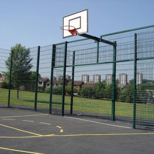 outdoor basketball court fencing
