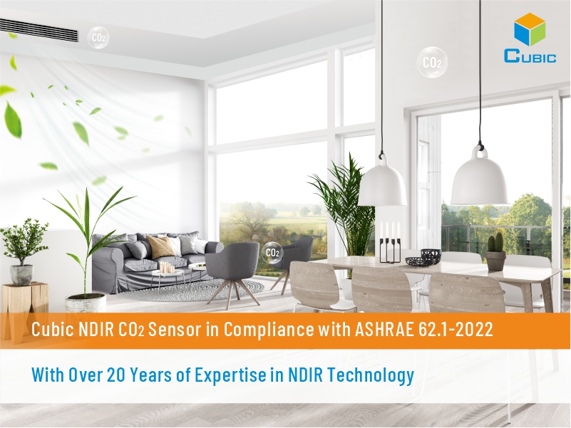 Cubic NDIR CO2 Sensor in Compliance with ASHRAE 62.1-2022
