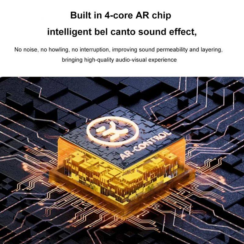 K12 Dual Microphone Karaoke Bluetooth Speaker RGB Light Two 5W Speakers Sound Subwoofer Boombox Support Multiple Input Modes