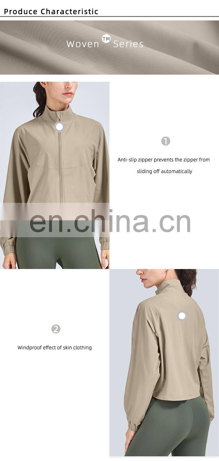 New Pocket Outdoor Workout Jacket Women Loose Yoga Exercise Sport Wears Gym Jacket