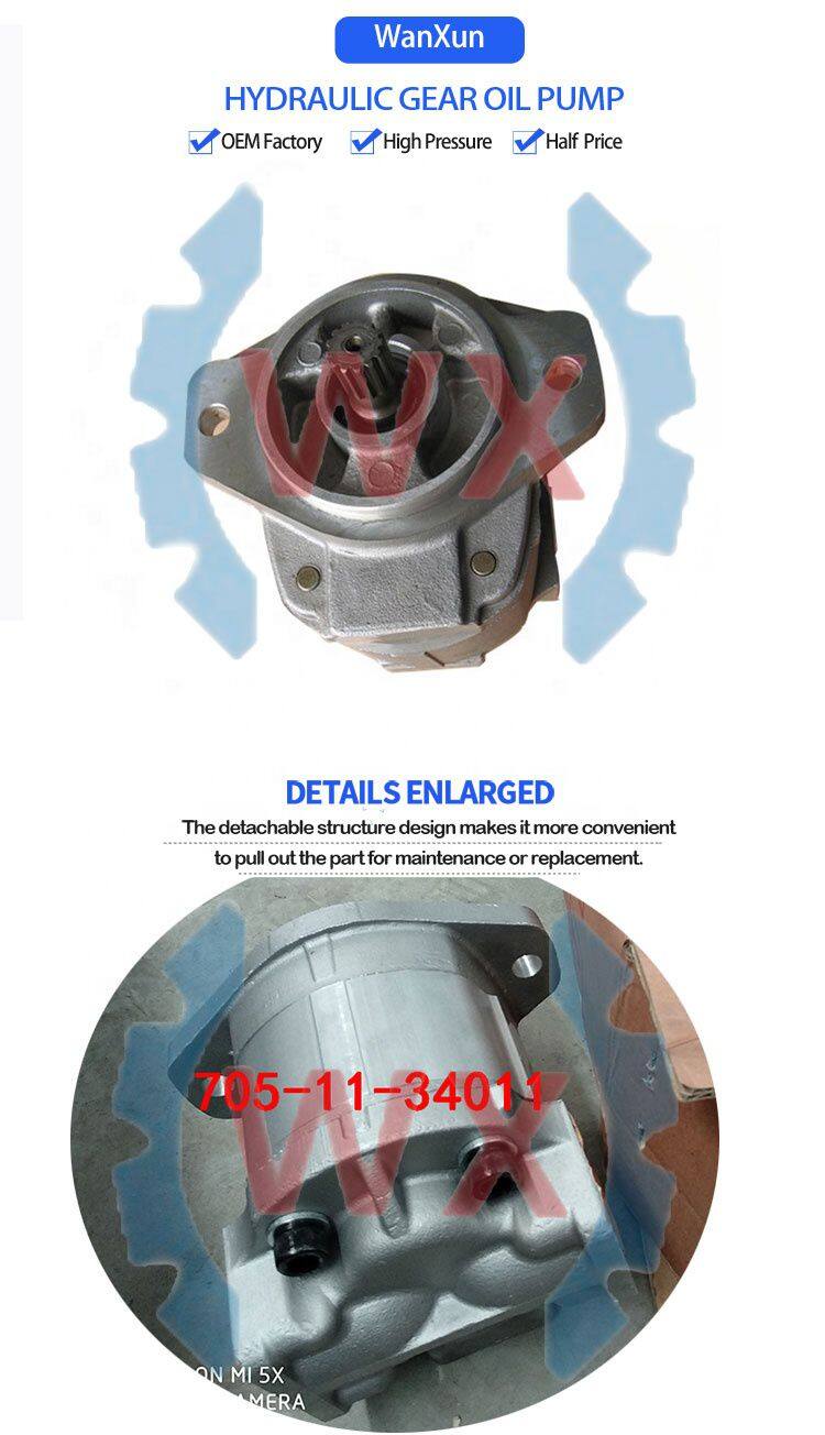 705-11-34011 hydraulic oil pump for Komatsu wheel loader WA120-1/GD705A-4