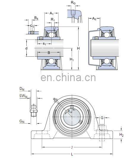 High Precision Bearing SY60TF Pillow Block Bearing P212