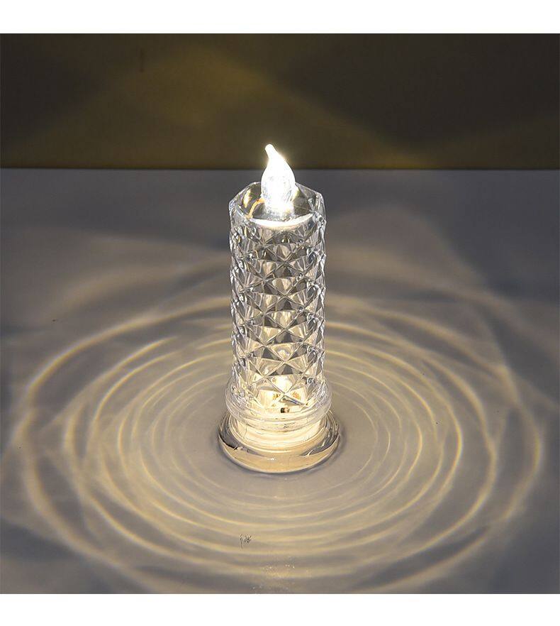LED Rose Halo Candle Light Romantic Night Light Creative Luminous Electronic Candle Night Light