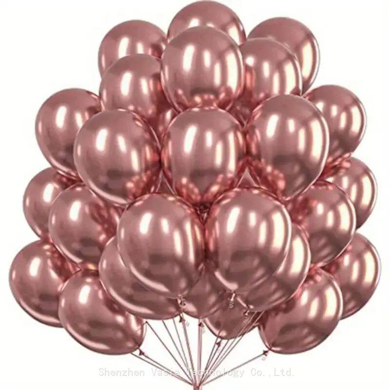 Metallic Chrome Latex Balloons (8)
