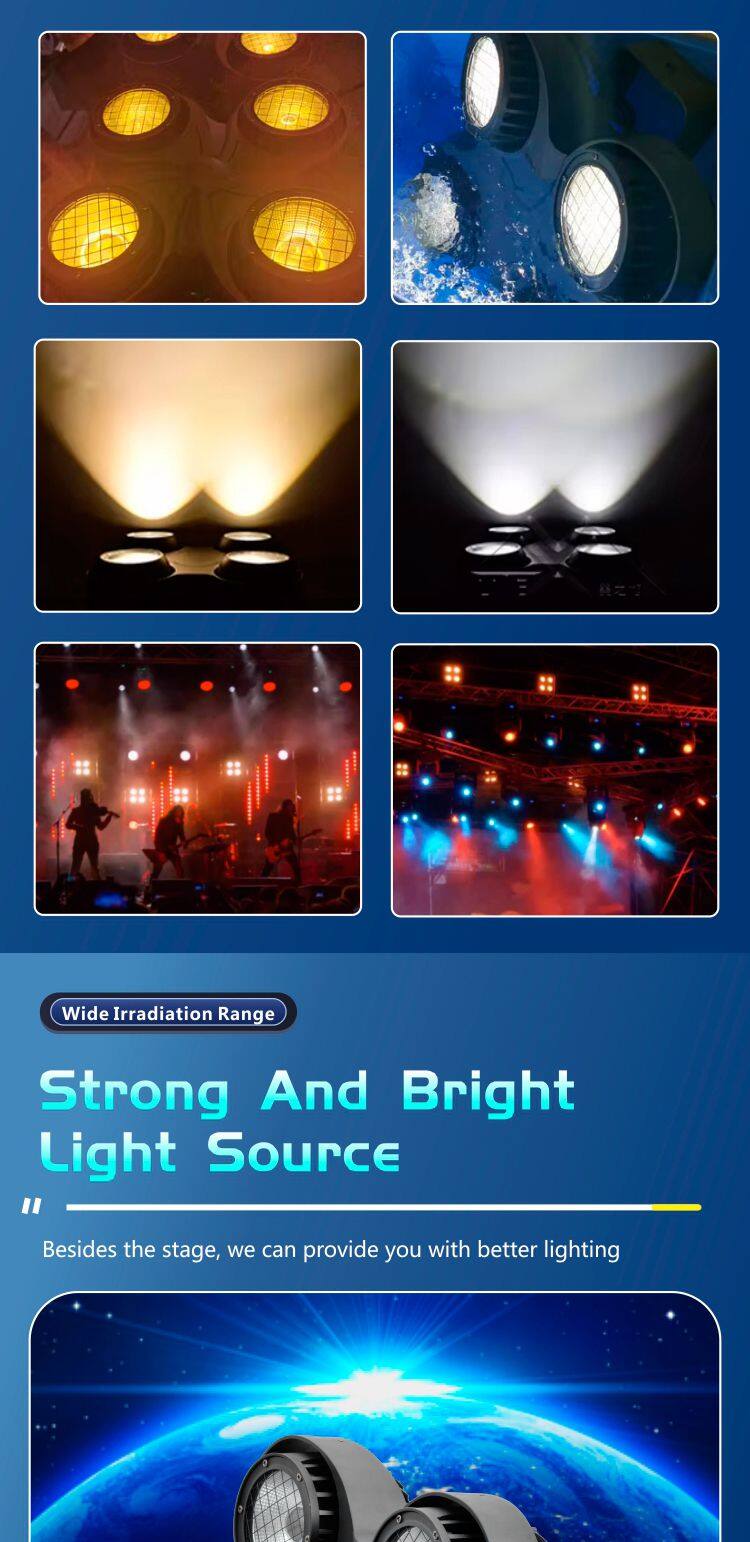BD04F Binder 4*100W IP65 Waterproof Par Light LED Beads RGBW Full-colored Optional Audience Light