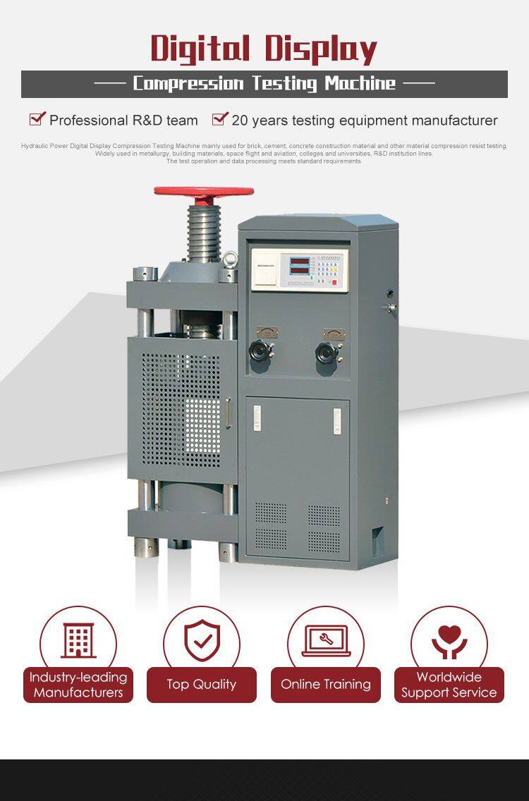 YES 2000 KN 200 TON Concrete and Brick Compression Bending Press Testing Machine