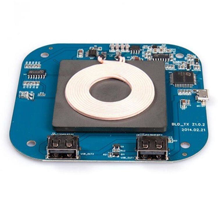 Factory Wholesale Universal Wireless Charger for Cellphone Fast Charging Pad with Dual Usb Charger Desk Wireless Chargers 15W