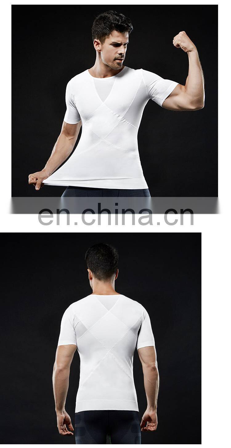 Men Oversized Gym Sports T Shirts Custom Logo Quick Dry Crewneck Running Fitness Tops