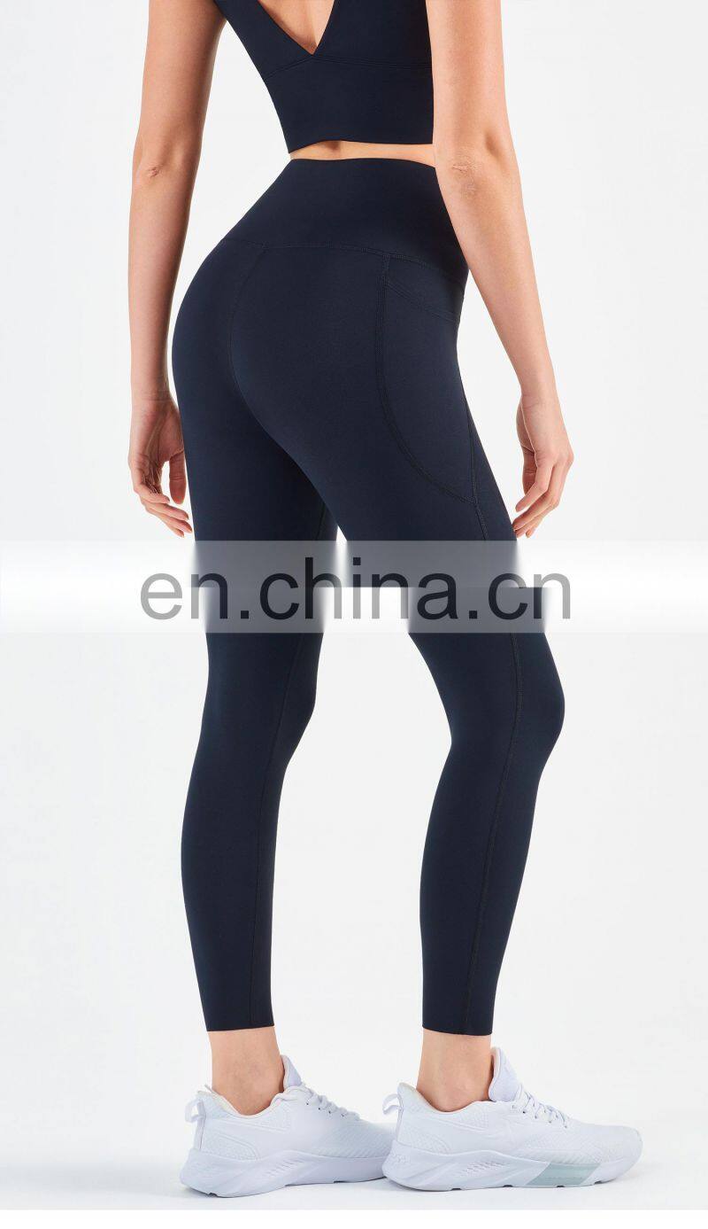High Waist Yoga Leggings Women Recyclable Custom Gym Sports Pants With Pockets