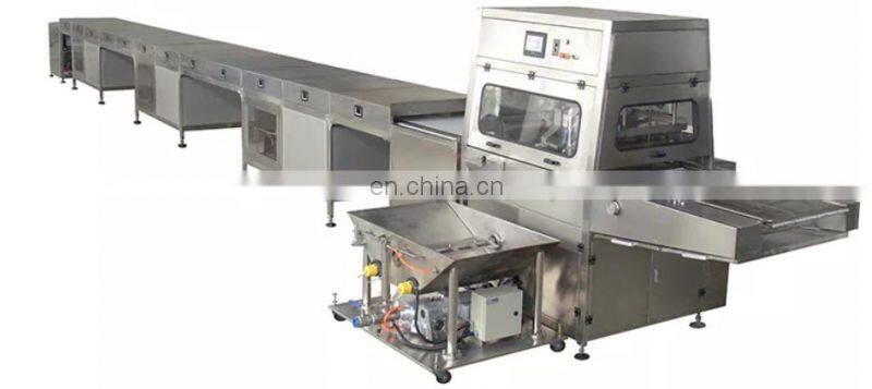 Factory Genyond Automatic chocolate melting covering coater coating equipment enrober enrobing machine with cooling tunnel