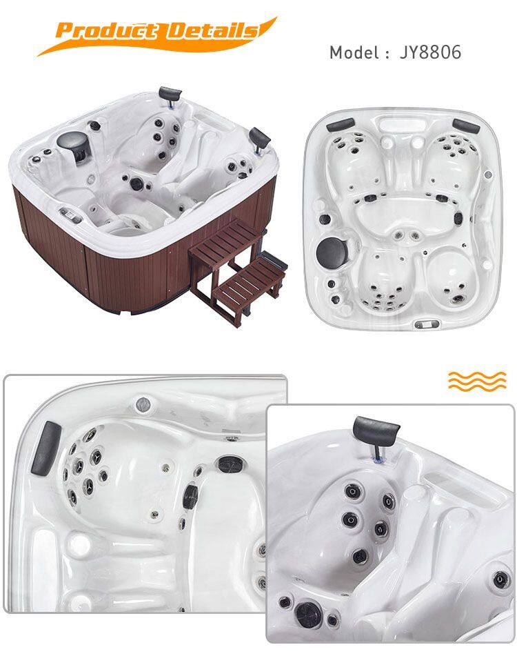 Manufacture Whole Sell Chinese Hot Tub 4 Seater Hot Tubs Outdoor Spa Bathtub