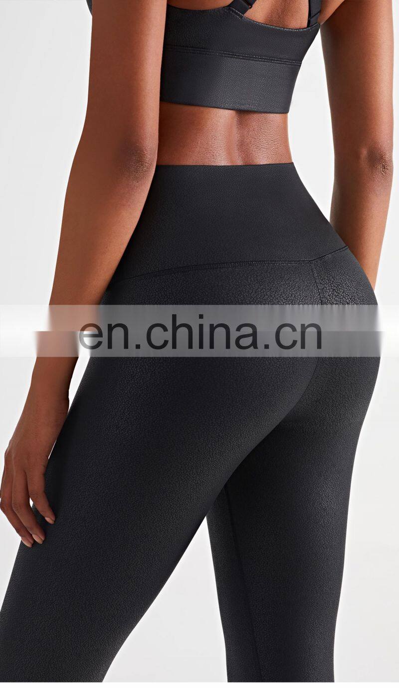 New Leather High Waisted Scrunch Butt Leggings Workout Legging Yoga Pants For Women