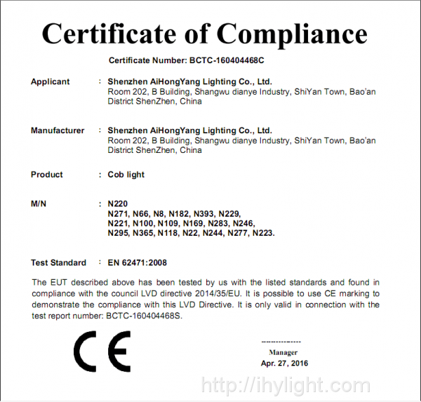 Certificate of Compliance