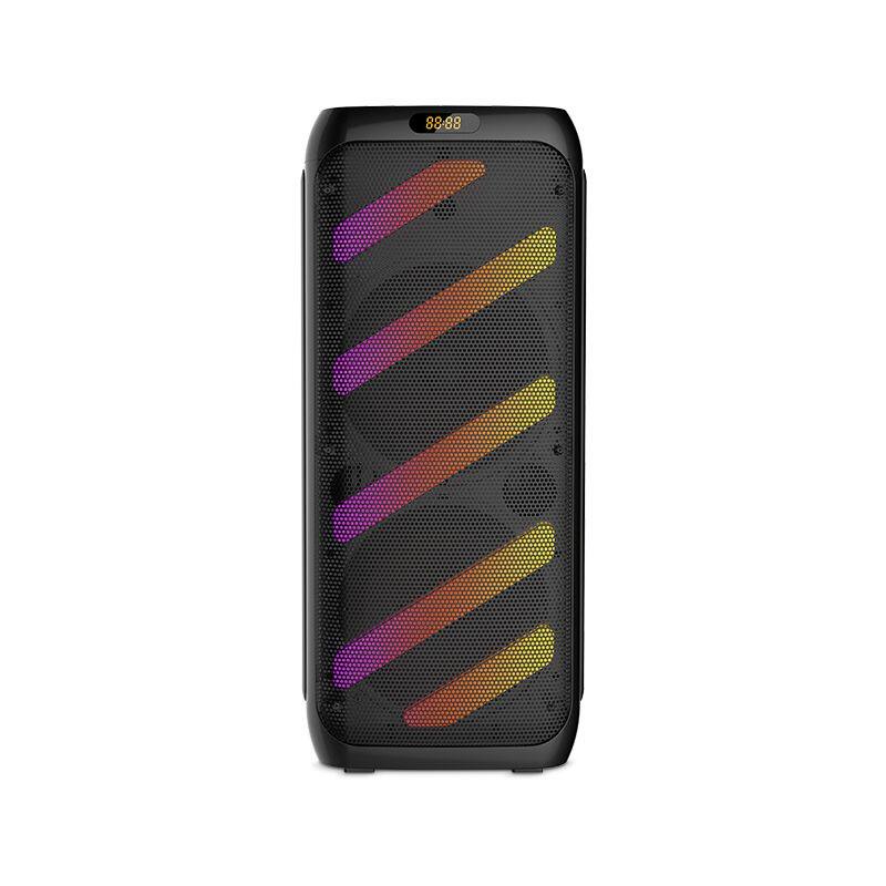 ZQS10210 super power 50W wireless 10-inch*2 active wireless party speaker with colorful lights