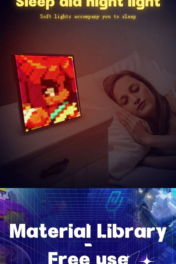 64*64 Automotive Atmosphere Pixel Screen Bluetooth Pixel Screen DIY Decorative Lights Modification Universal Car Ambient Light