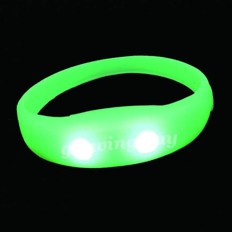 Wedding Decoration Custom LOGO Light up Glow Silicone Wristband Sound Activated LED Bracelet