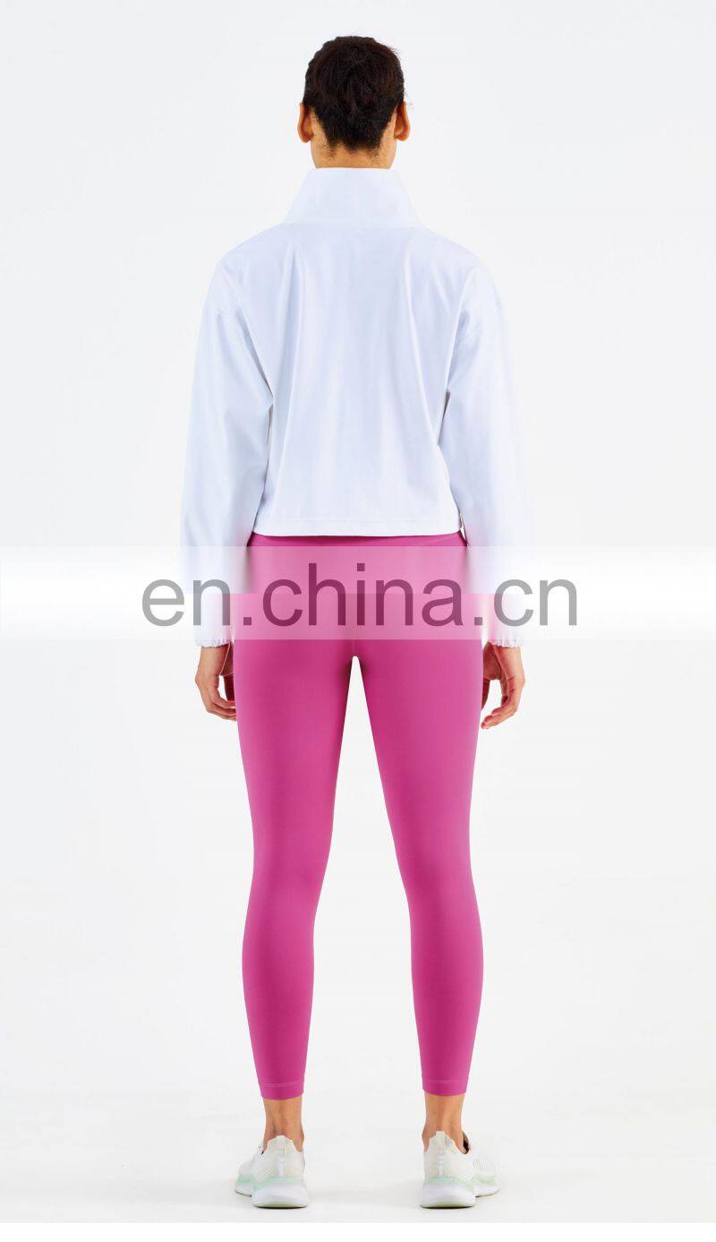 3PC Gym Fitness Sets Cool Girls Sports Jacket With Sports Bra Skin Friendly Leggings Custom Logo