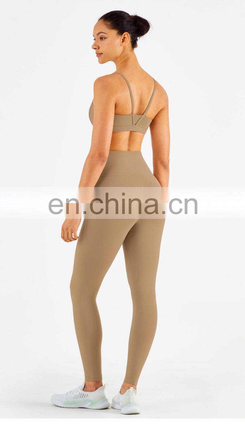 Outdoor wear Custom Logo In Stock Leggings Fitness Women Clothing Gym Wear Yoga Set