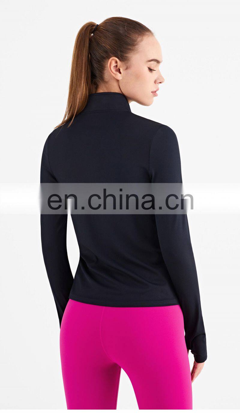 2022 Yoga Top Fitness Jacket With Thumb Holes High Strength Zipper Sport Running Jackets Women